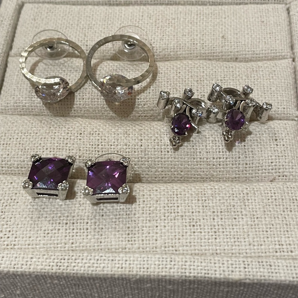 Three pairs of earrings